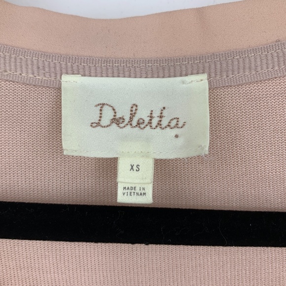 Anthropologie Deletta XS blouse knit vneck stretch - Picture 3 of 6